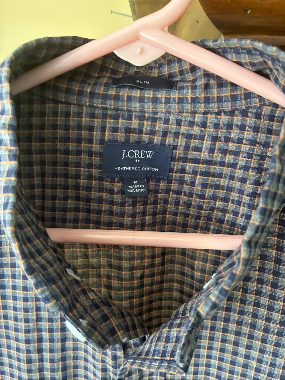 J. Crew Men's Dark Gray Pinstripe Dress Shirt